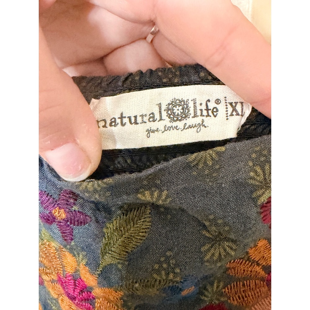 Natural Life Boho Embroidered Floral Maxi Xl - Picture 3 of 3